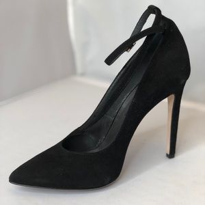 Charles David Suede Pump with Ankle strap